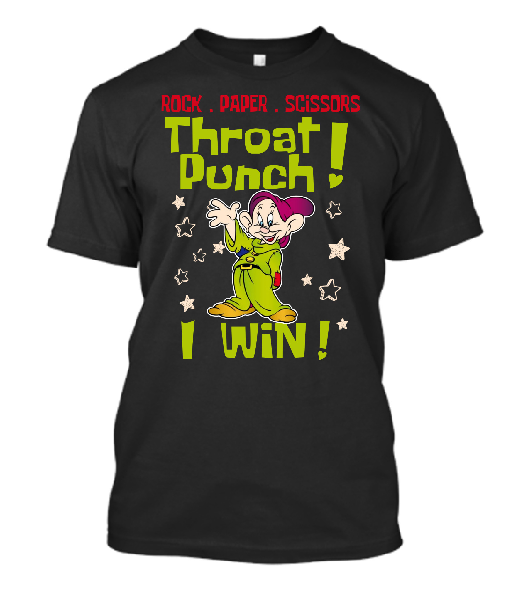 Rock Paper Scissors Throat Punch Dopey I Win T-Shirt