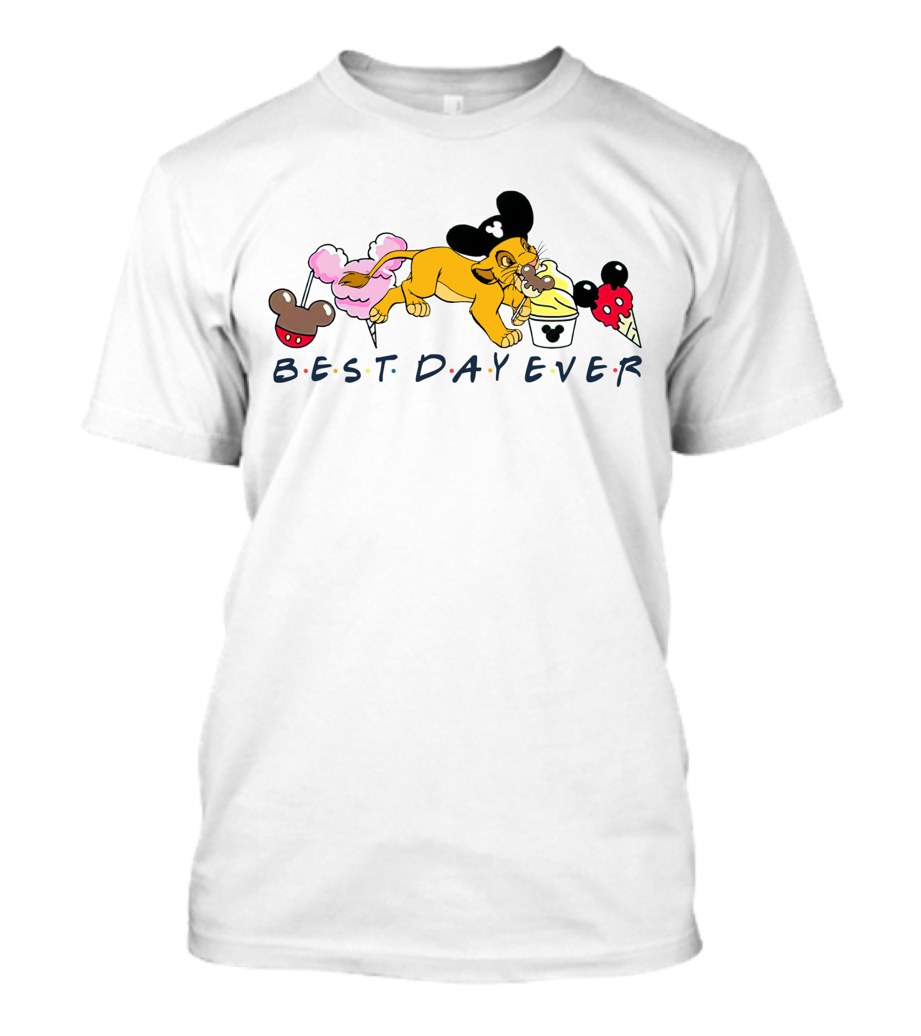 Best Day Ever Simba Mickey Ears Ice Cream Treats T-Shirt