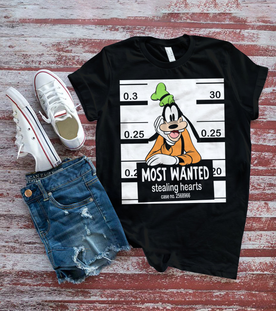 Most Wanted Goofy Stealing Hearts Case No. 2568966 T-Shirt