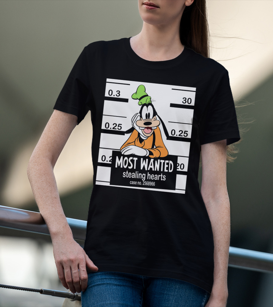 Most Wanted Goofy Stealing Hearts Case No. 2568966 T-Shirt