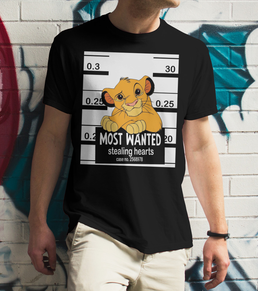 Most Wanted Simba Stealing Hearts Case No. 2568978 T-Shirt