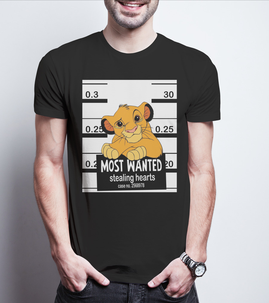 Most Wanted Simba Stealing Hearts Case No. 2568978 T-Shirt