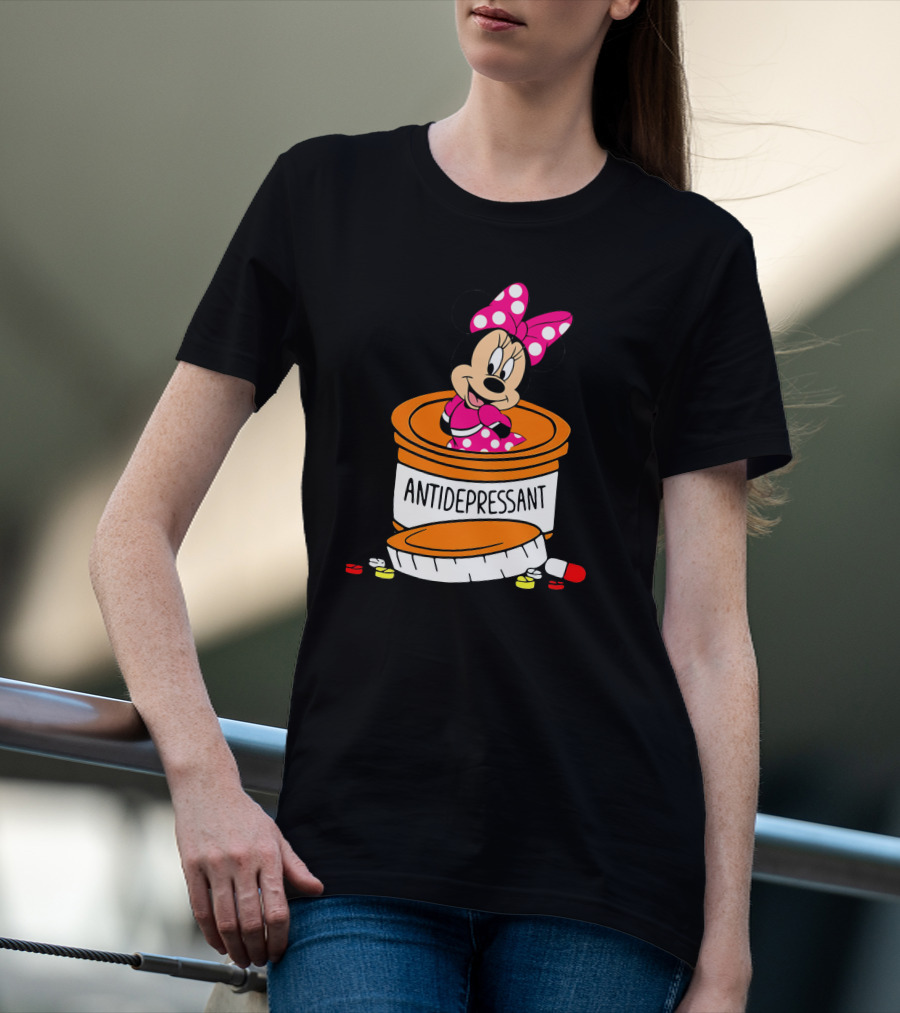 Minnie Antidepressant Pill Bottle T-Shirt