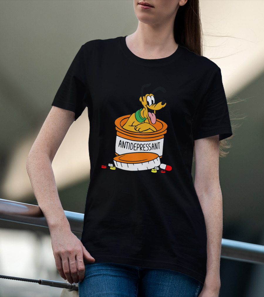 Pluto Antidepressant Pill Bottle T-Shirt