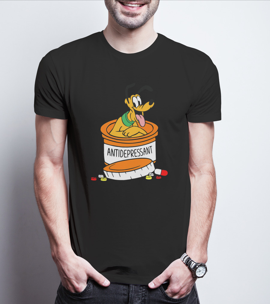 Pluto Antidepressant Pill Bottle T-Shirt