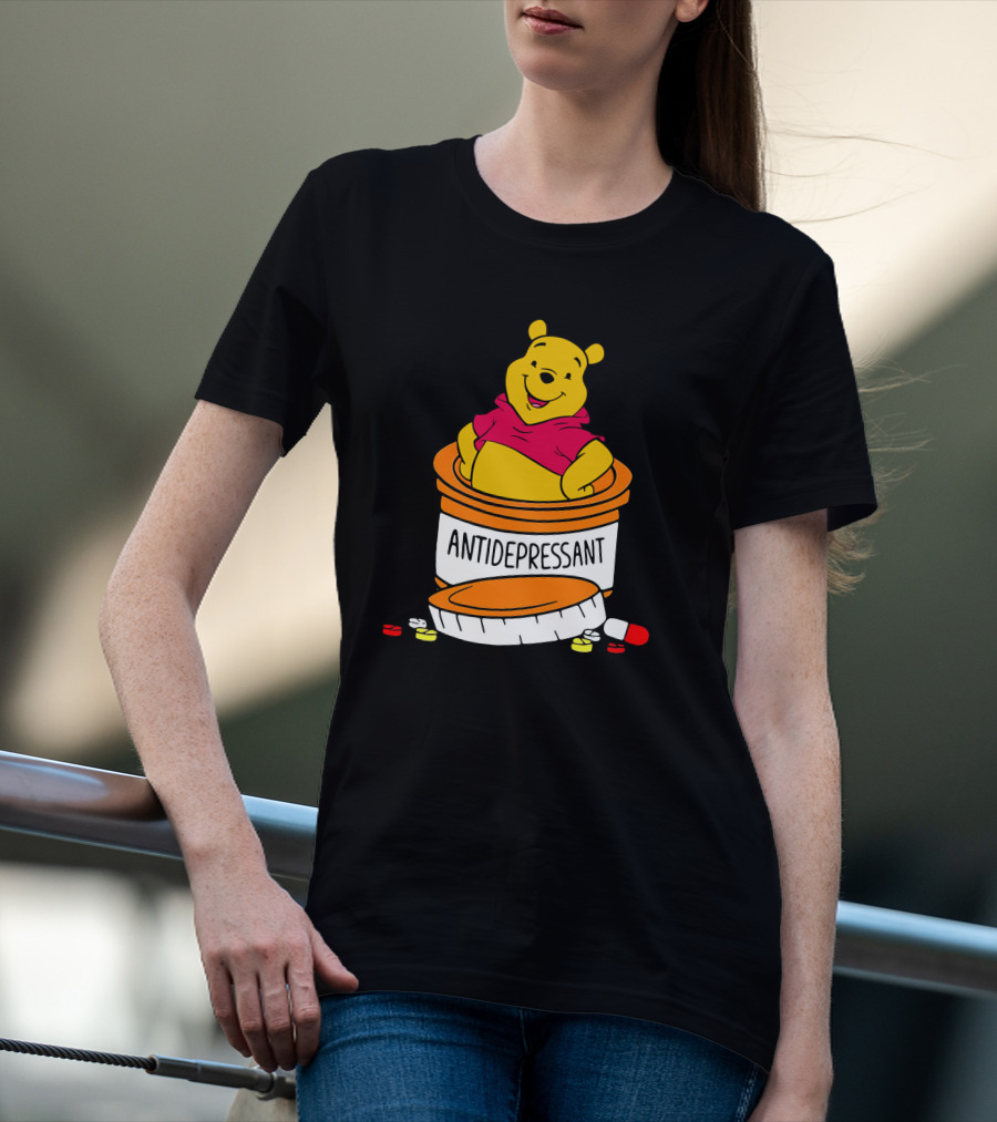 Pooh Antidepressant Jar With Pills T-Shirt