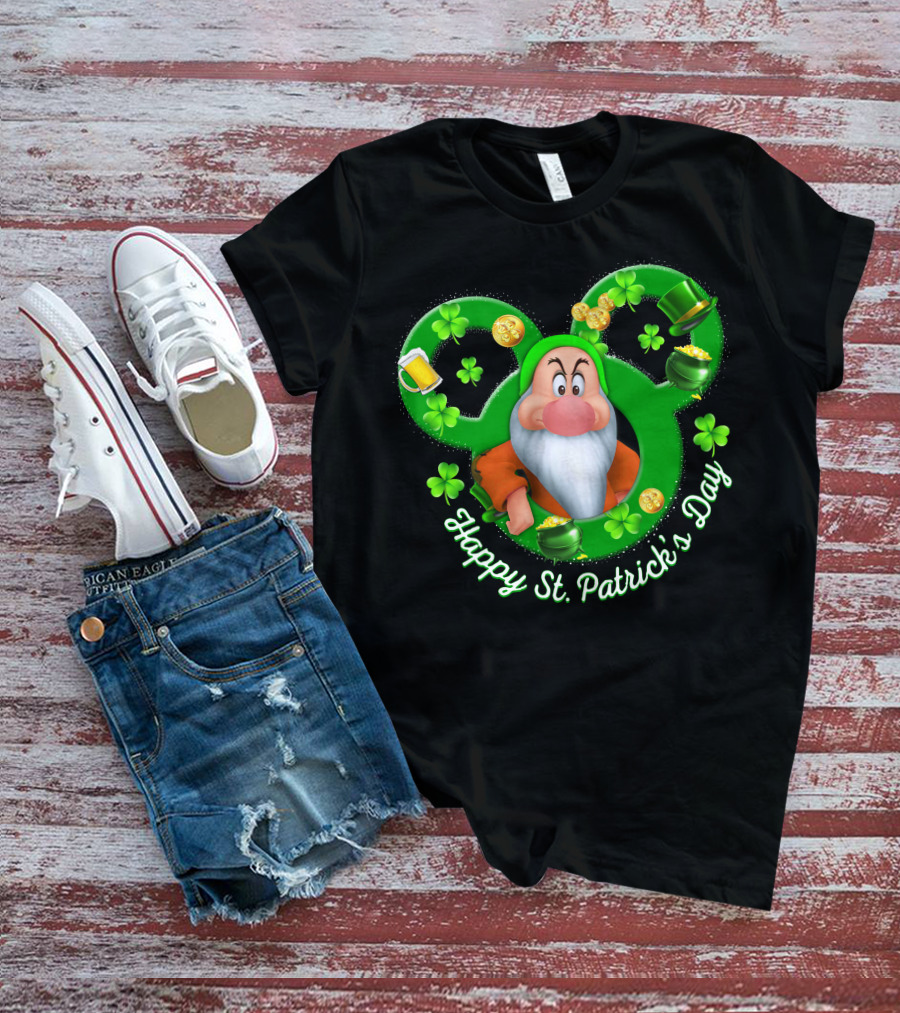 Happy St. Patrick's Day Grumpy Disney Holiday Celebration T-Shirt