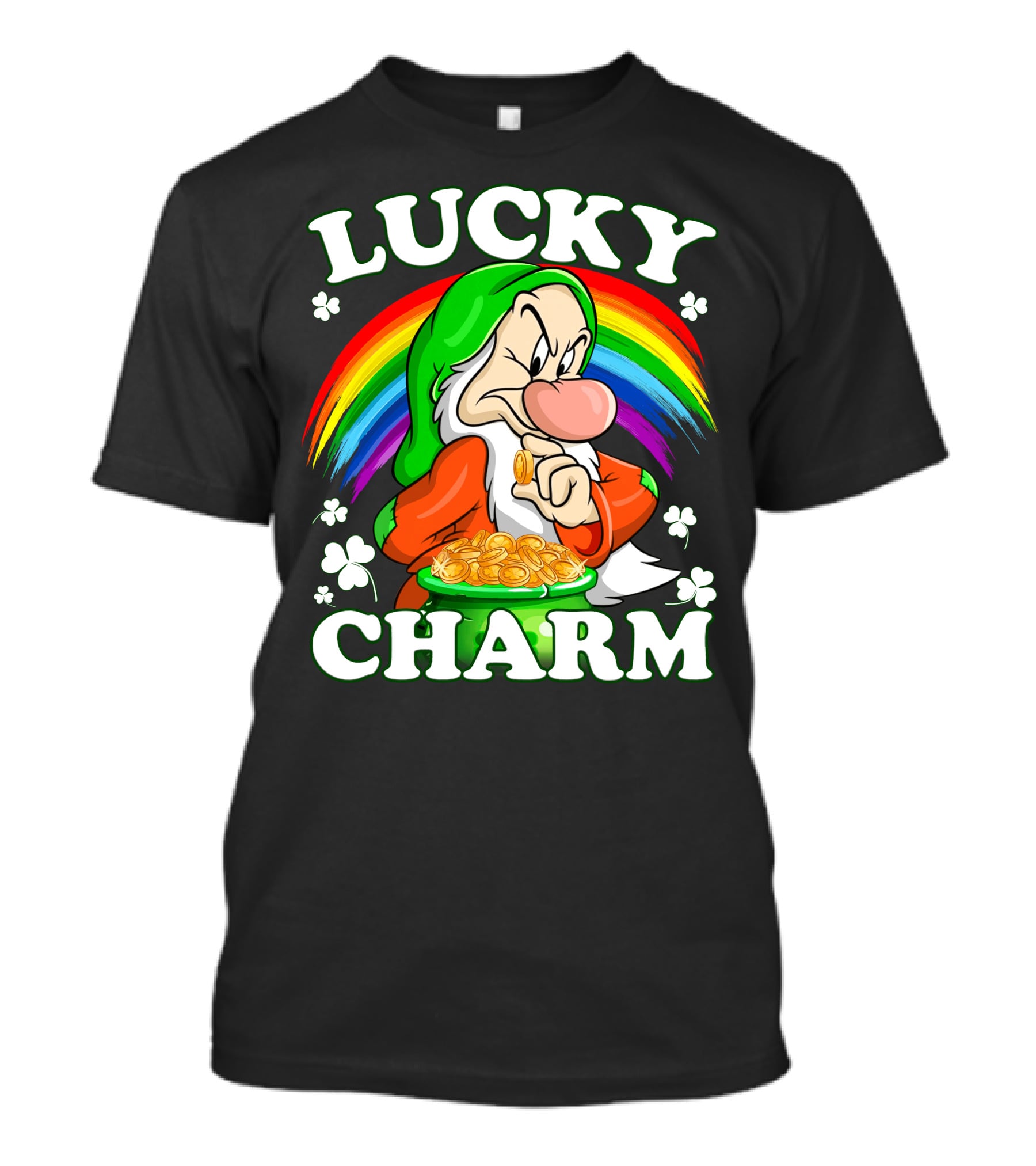 Lucky Charm Grumpy Dwarf Rainbow Treasure T-Shirt