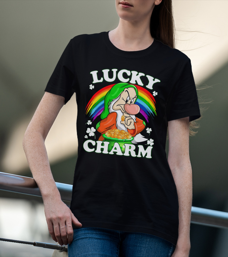 Lucky Charm Grumpy Dwarf Rainbow Treasure T-Shirt