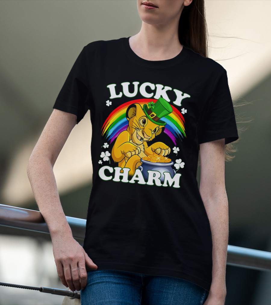 Lucky Charm Simba Rainbow Pot Of Gold T-Shirt