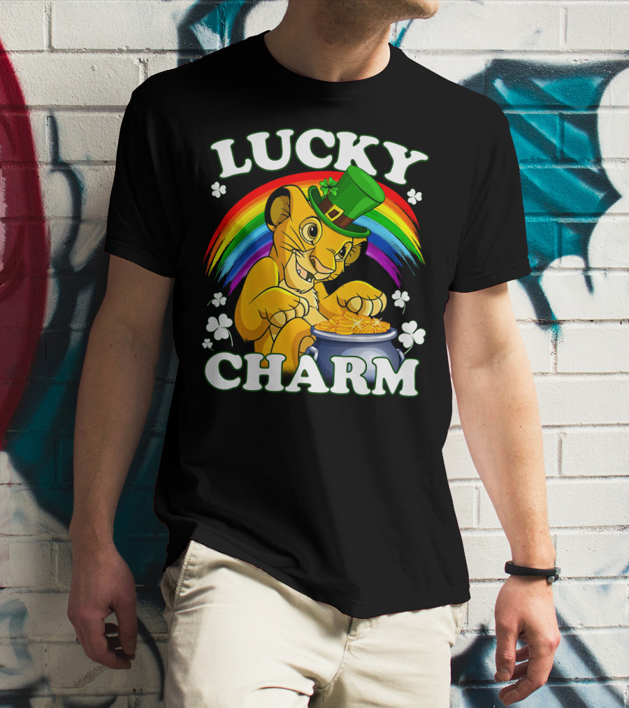 Lucky Charm Simba Rainbow Pot Of Gold T-Shirt