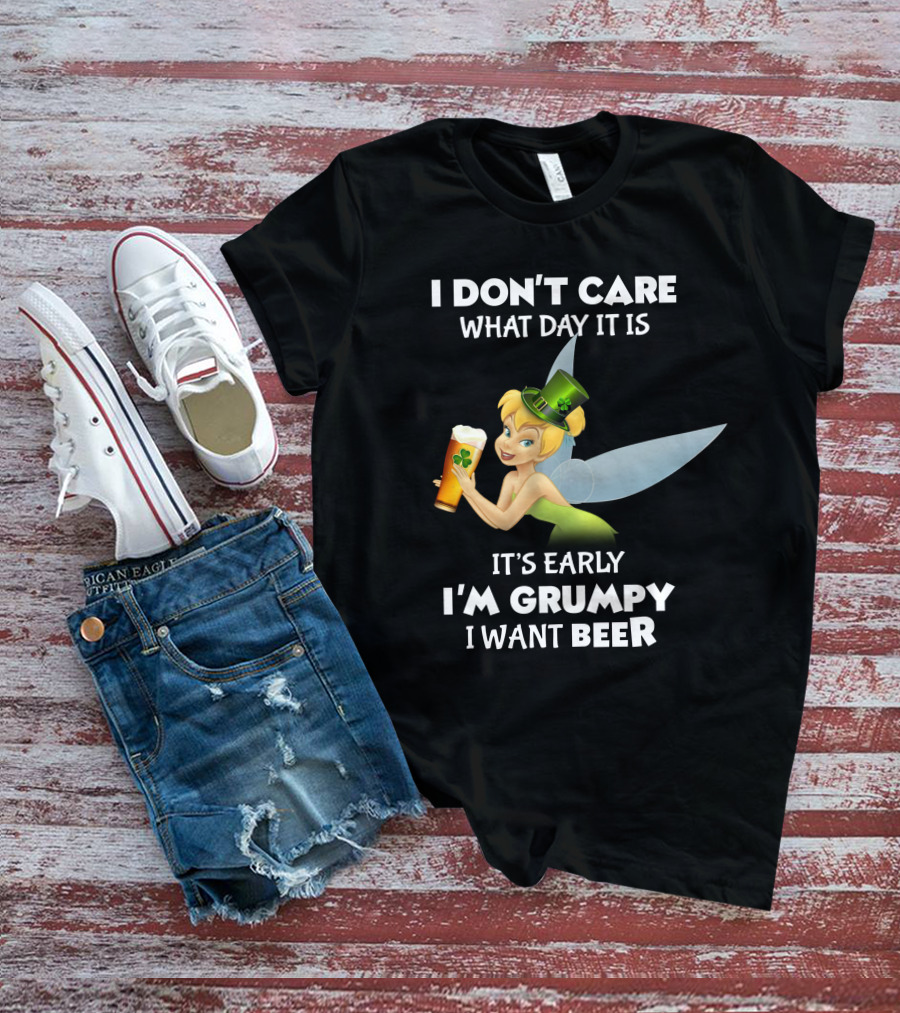 Tinker Bell St. Patrick's Grumpy Beer Day T-Shirt