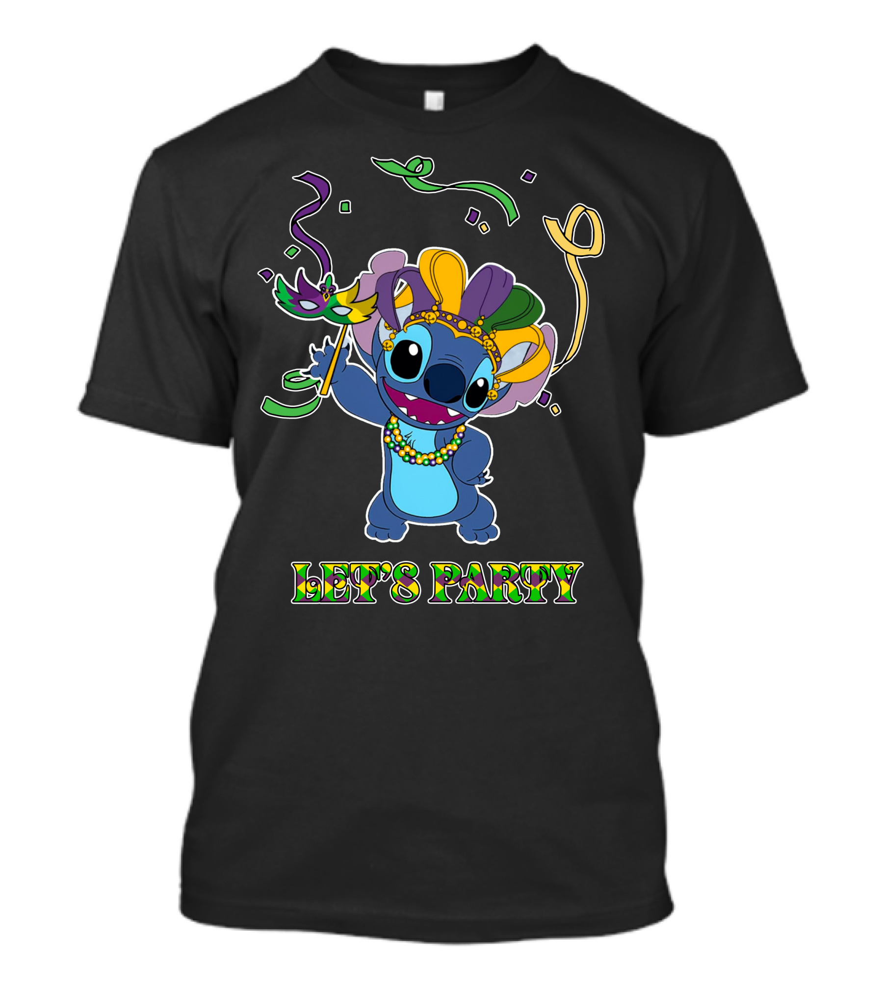 Stitch Let's Party Mardi Gras Celebration T-Shirt