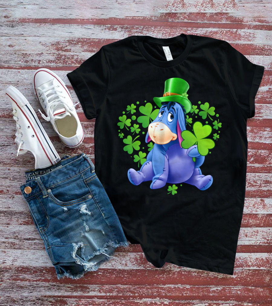 Eeyore St. Patrick's Day Clover Hat T-Shirt