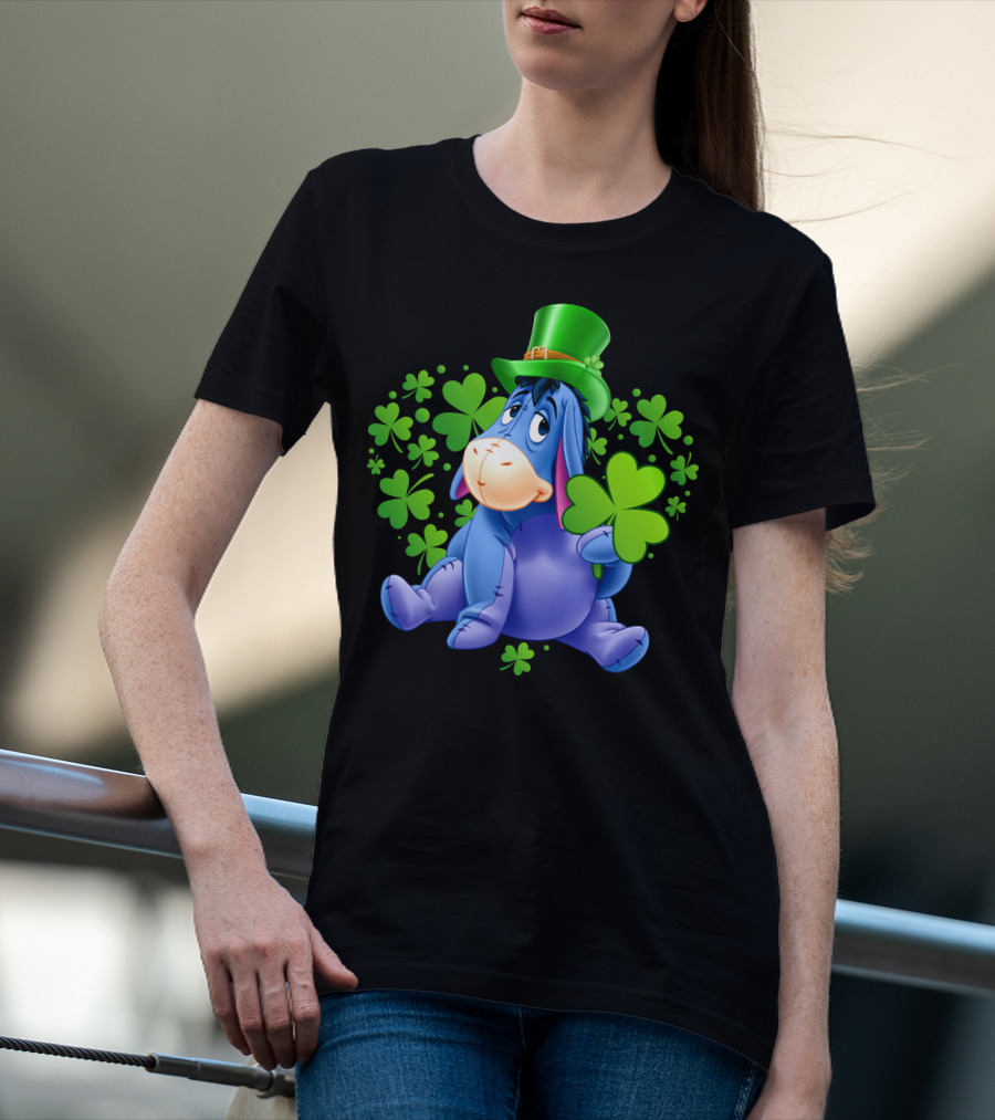 Eeyore St. Patrick's Day Clover Hat T-Shirt