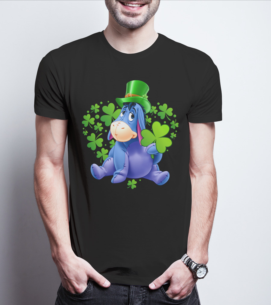Eeyore St. Patrick's Day Clover Hat T-Shirt