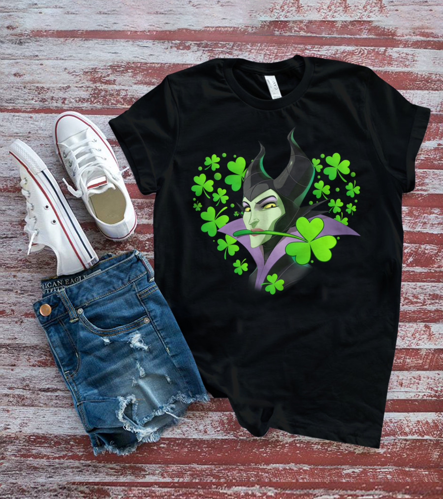 Maleficent Shamrock Heart T-Shirt