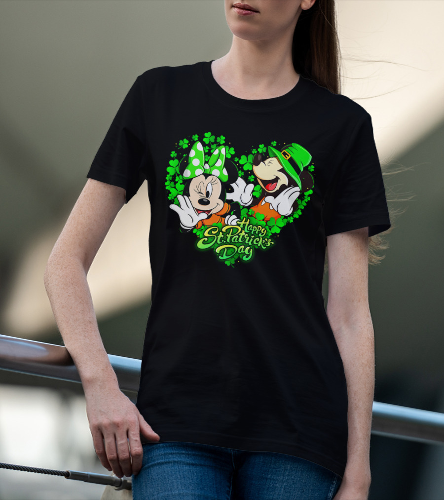 Happy St. Patrick's Day Mickey Minnie T-Shirt