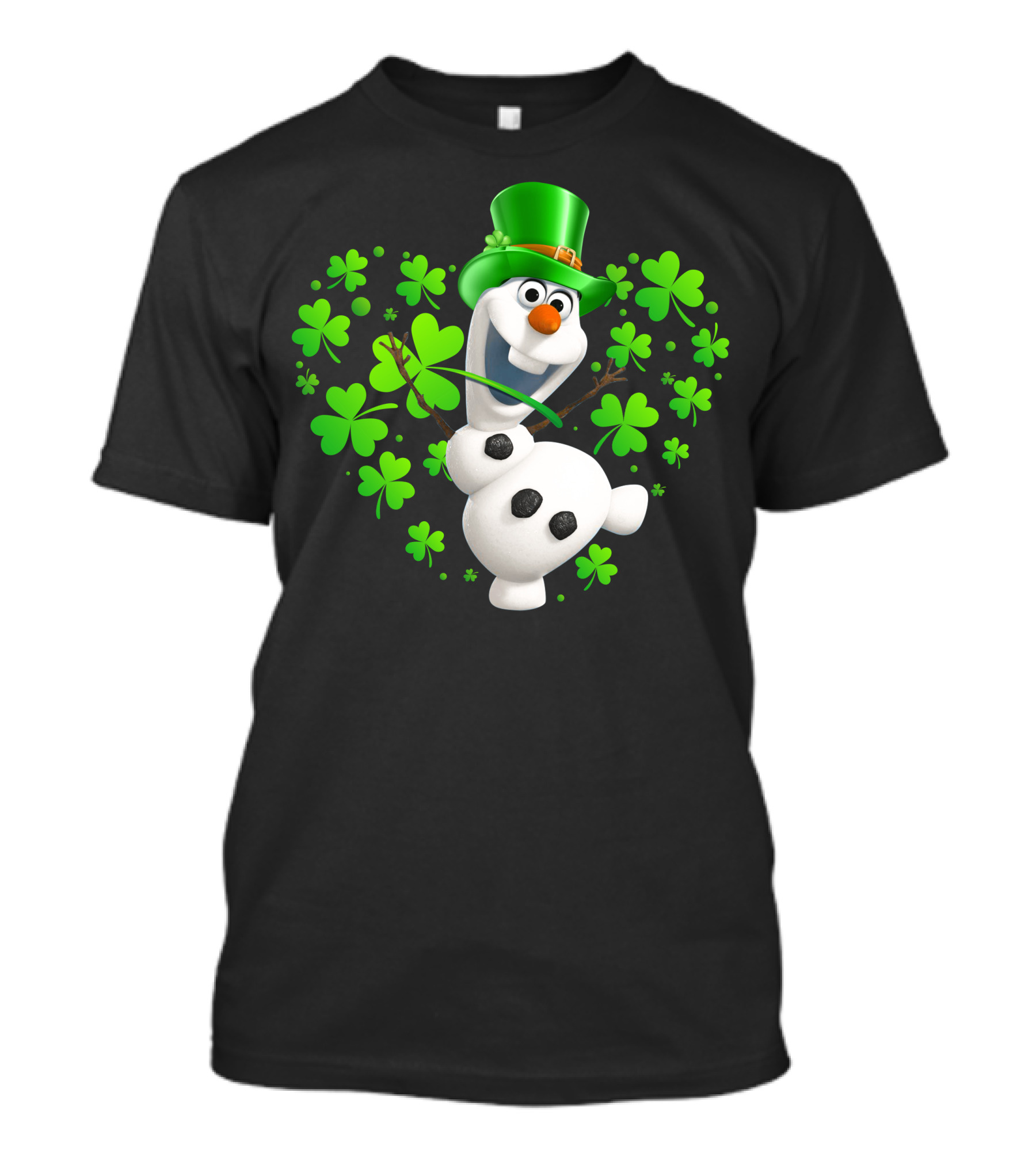 Olaf St. Patrick's Day Green Shamrocks And Hat T-Shirt
