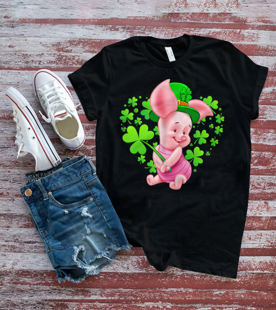 Piglet St. Patrick's Day Clover Celebration T-Shirt