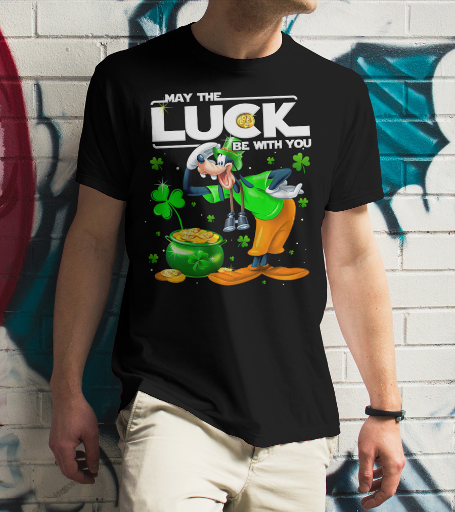 May The Luck Be With You Goofy Coins Clover T-Shirt