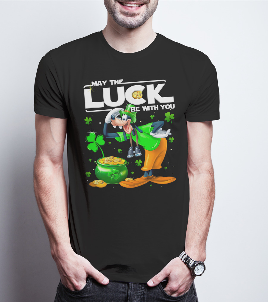 May The Luck Be With You Goofy Coins Clover T-Shirt