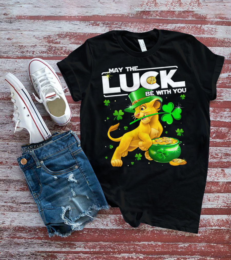May The Luck Be With You Simba St Patrick's Day T-Shirt
