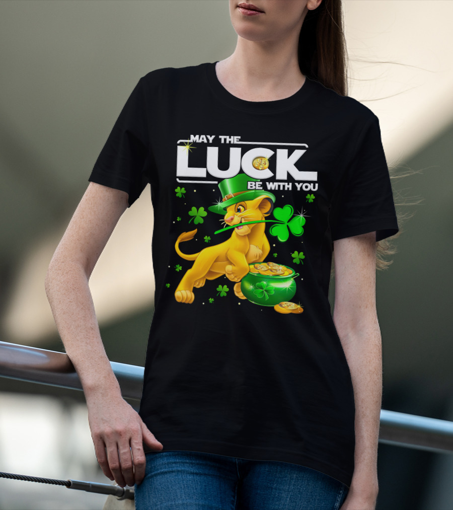 May The Luck Be With You Simba St Patrick's Day T-Shirt
