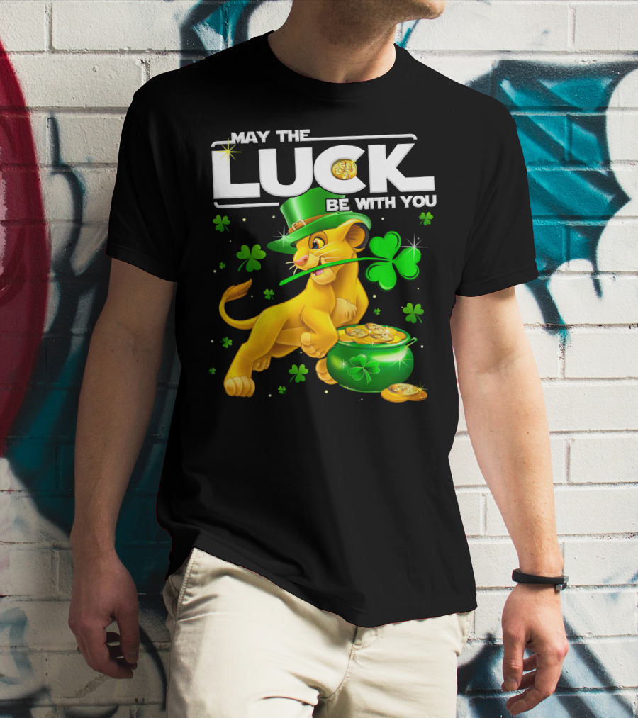 May The Luck Be With You Simba St Patrick's Day T-Shirt