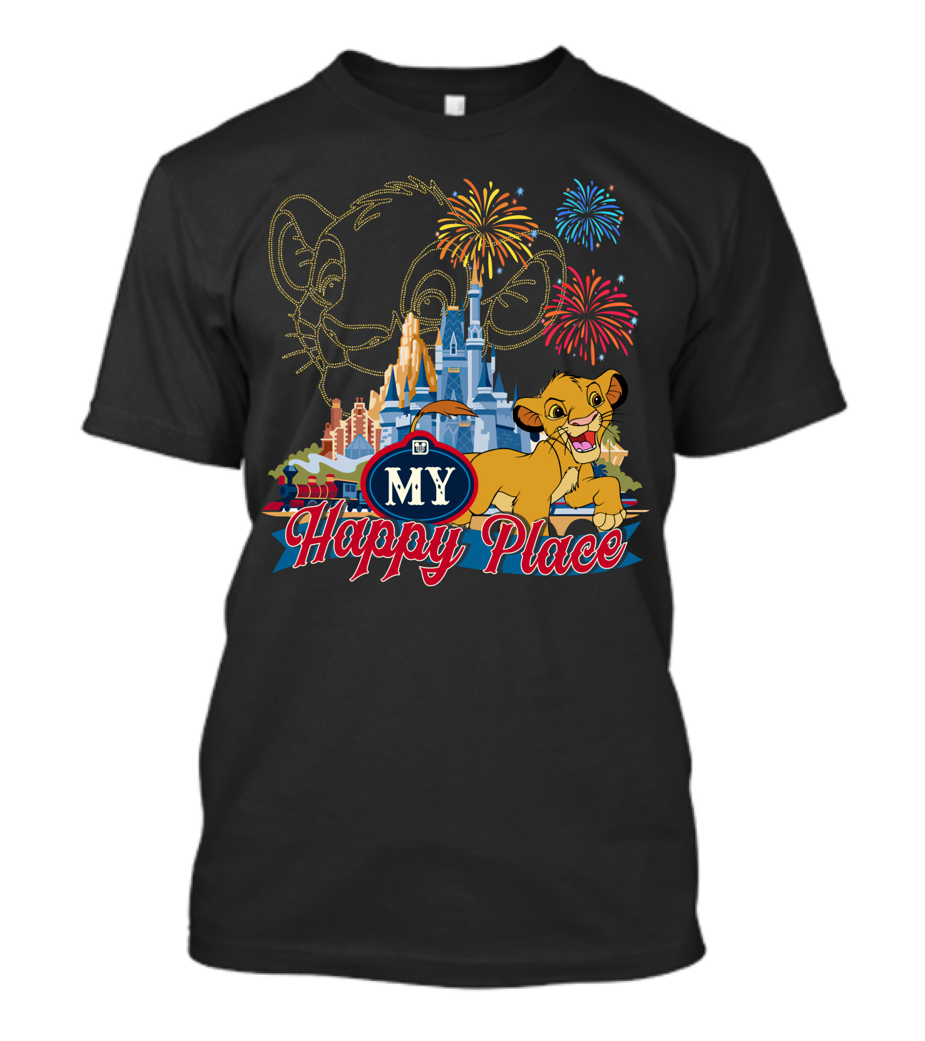 Simba My Happy Place Fireworks Magic Castle T-Shirt