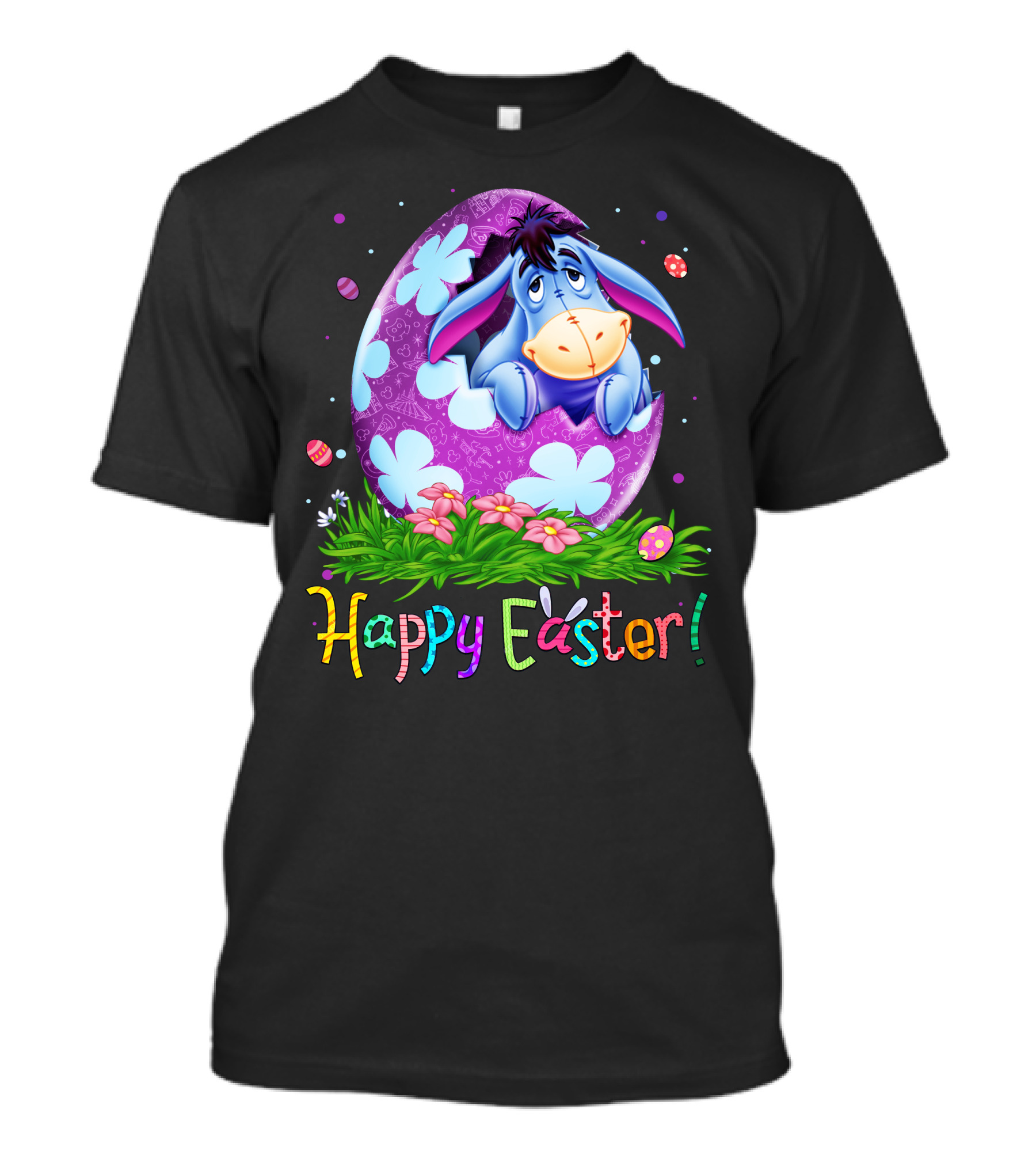 Eeyore Happy Easter Egg Floral T-Shirt