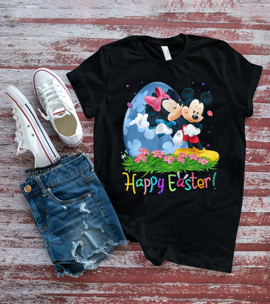 Happy Easter Mickey And Minnie T-Shirt