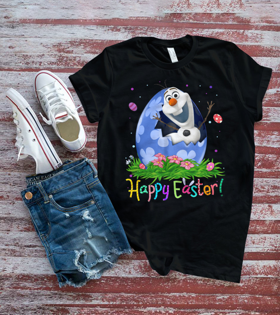 Happy Easter Olaf Egg Flowers T-Shirt