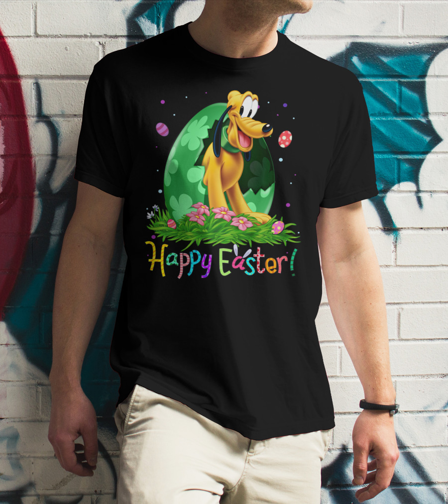 Happy Easter Pluto Disney Easter Egg Hunt T-Shirt