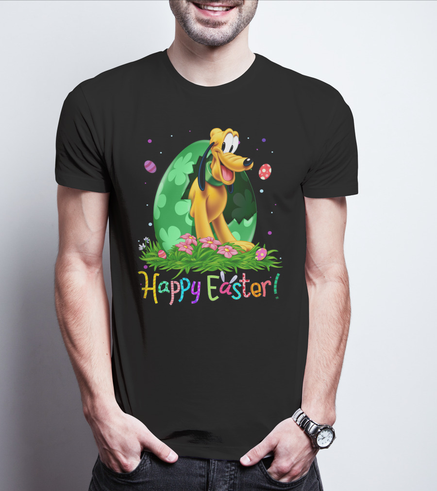 Happy Easter Pluto Disney Easter Egg Hunt T-Shirt