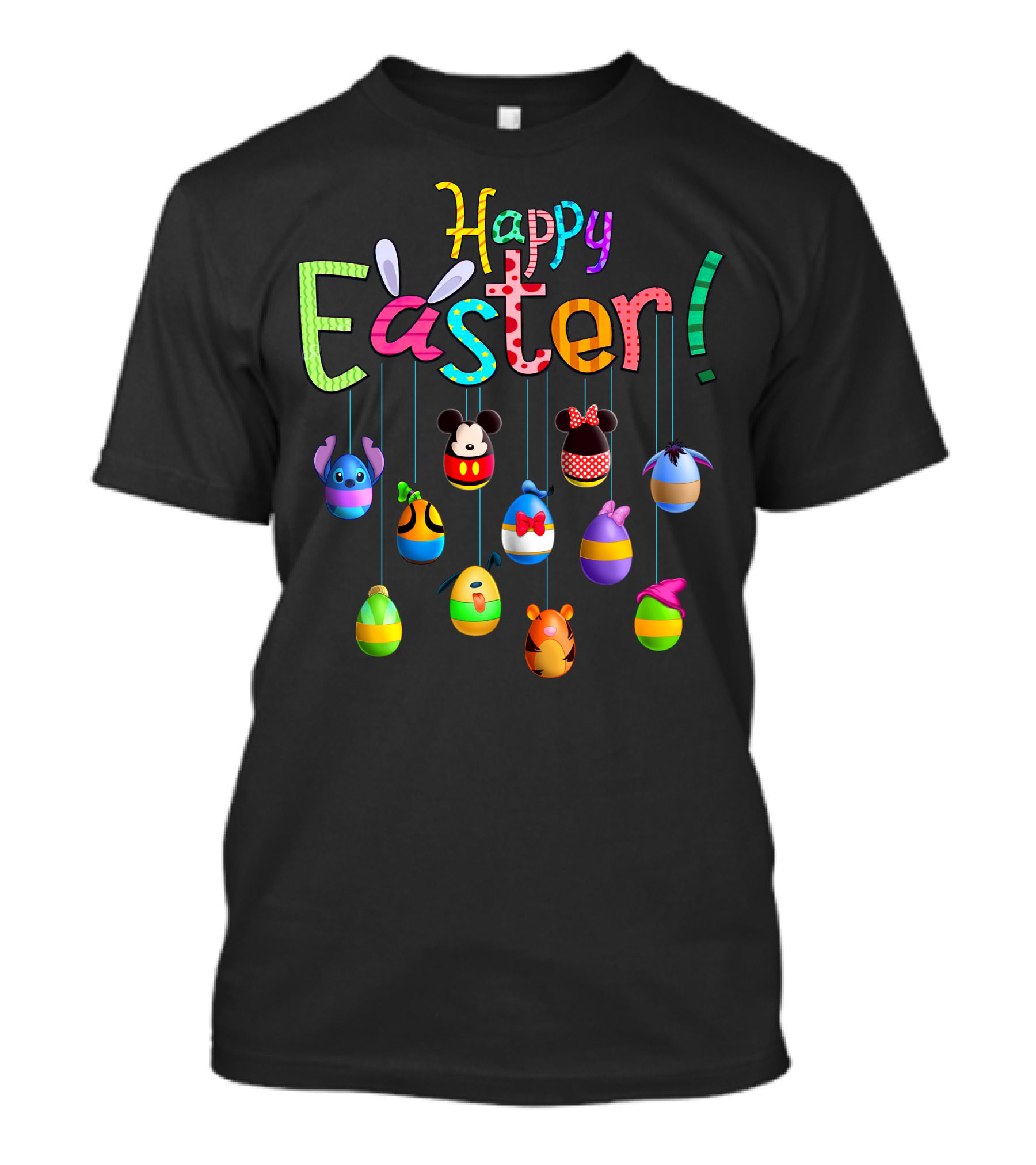 Happy Easter Disney Characters Egg Collection T-Shirt