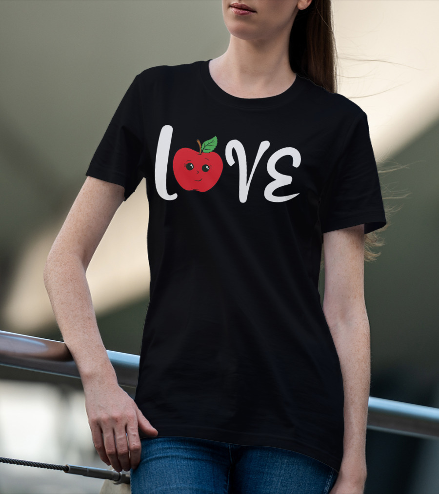 Love Cute Apple Emoji T-Shirt