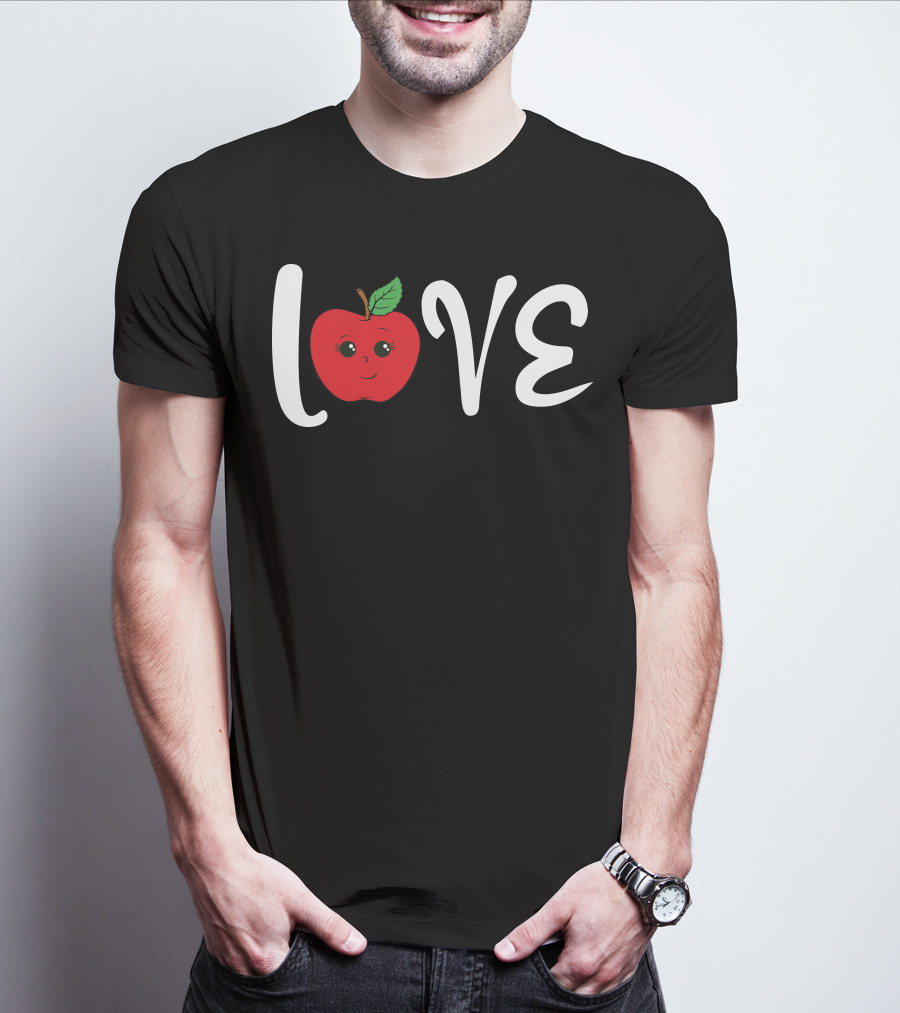 Love Cute Apple Emoji T-Shirt