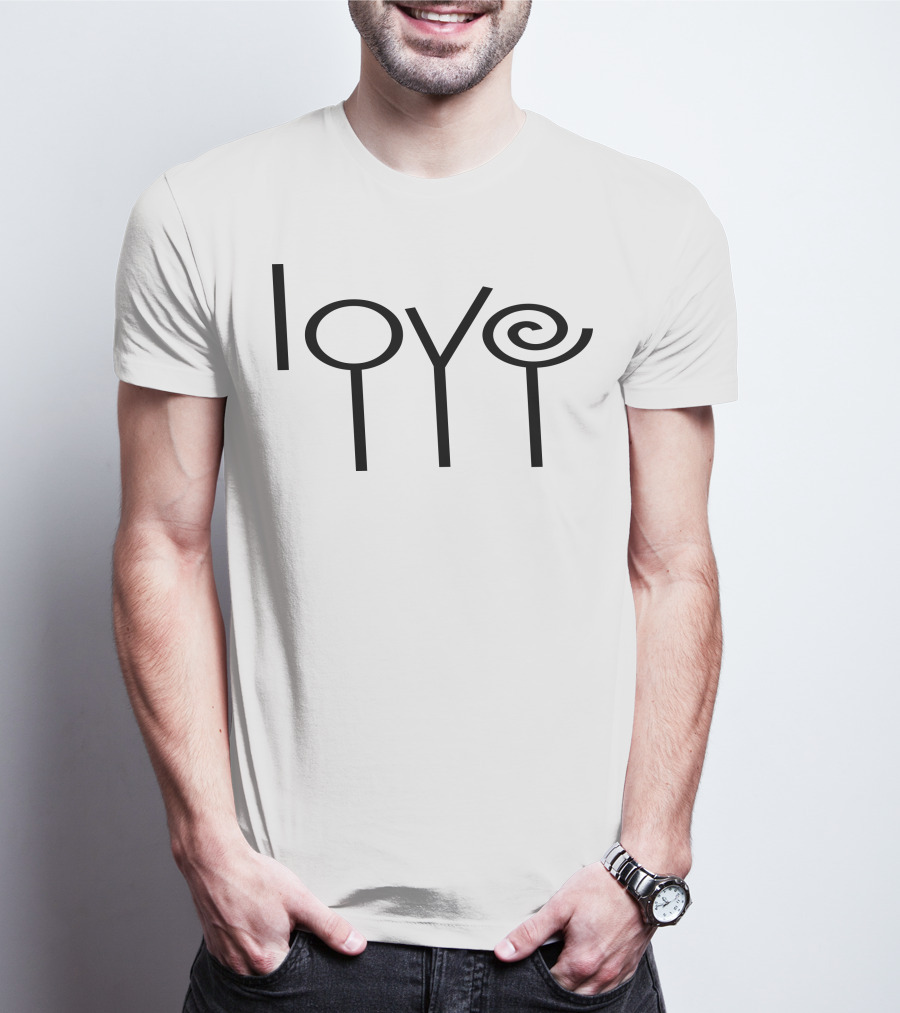 Love Candy Lollipop Typography T-Shirt