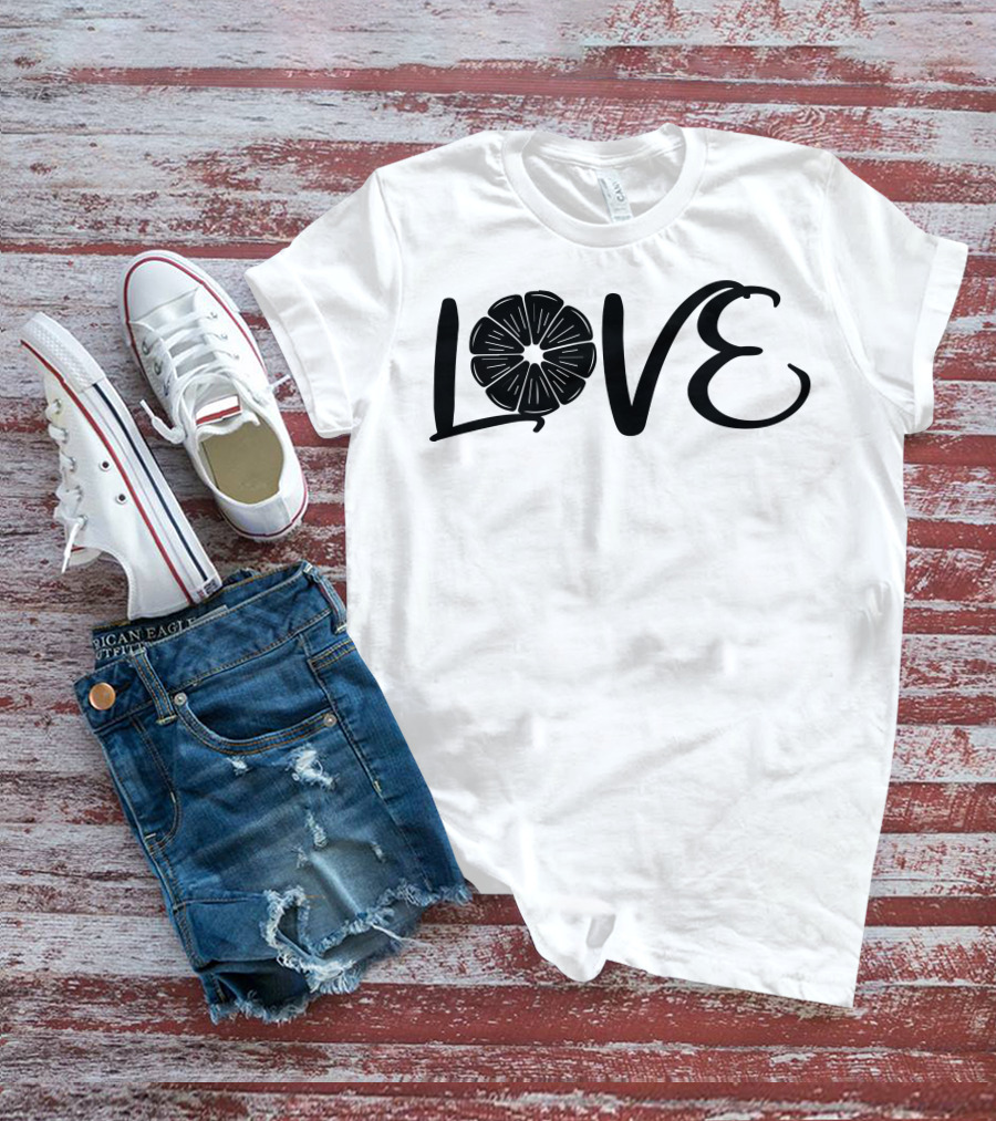 LOVE LEMON Sliced Citrus Typography T-Shirt