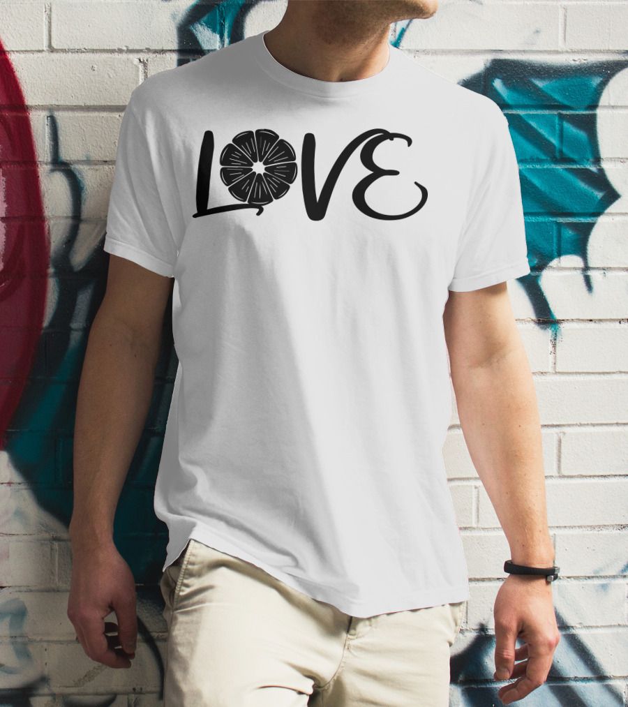 LOVE LEMON Sliced Citrus Typography T-Shirt