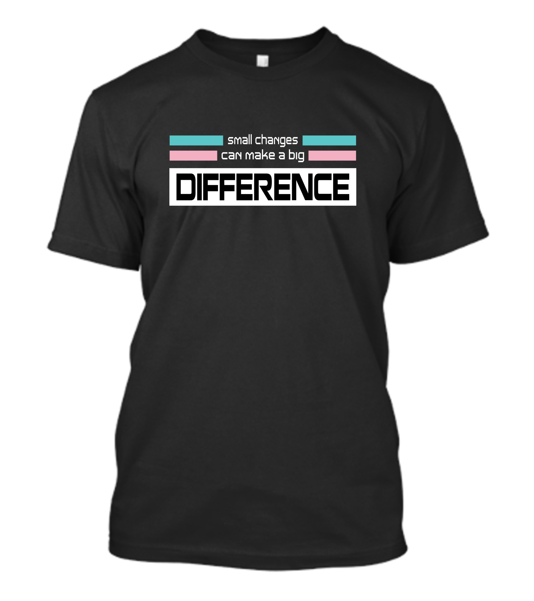 Small Changes Can Make A Big Difference Pastel Stripes T-Shirt