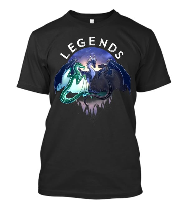 Wings Of Fire Legends Dragons Under Starry Sky T-Shirt