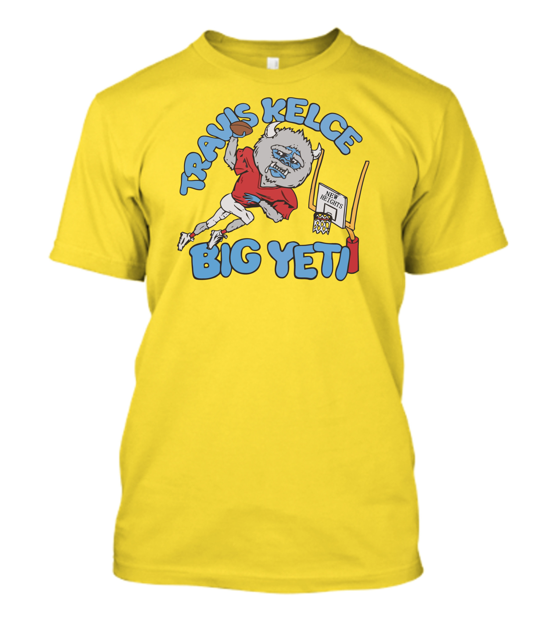 Travis Kelce Big Yeti New Heights Basketball Football T-Shirt