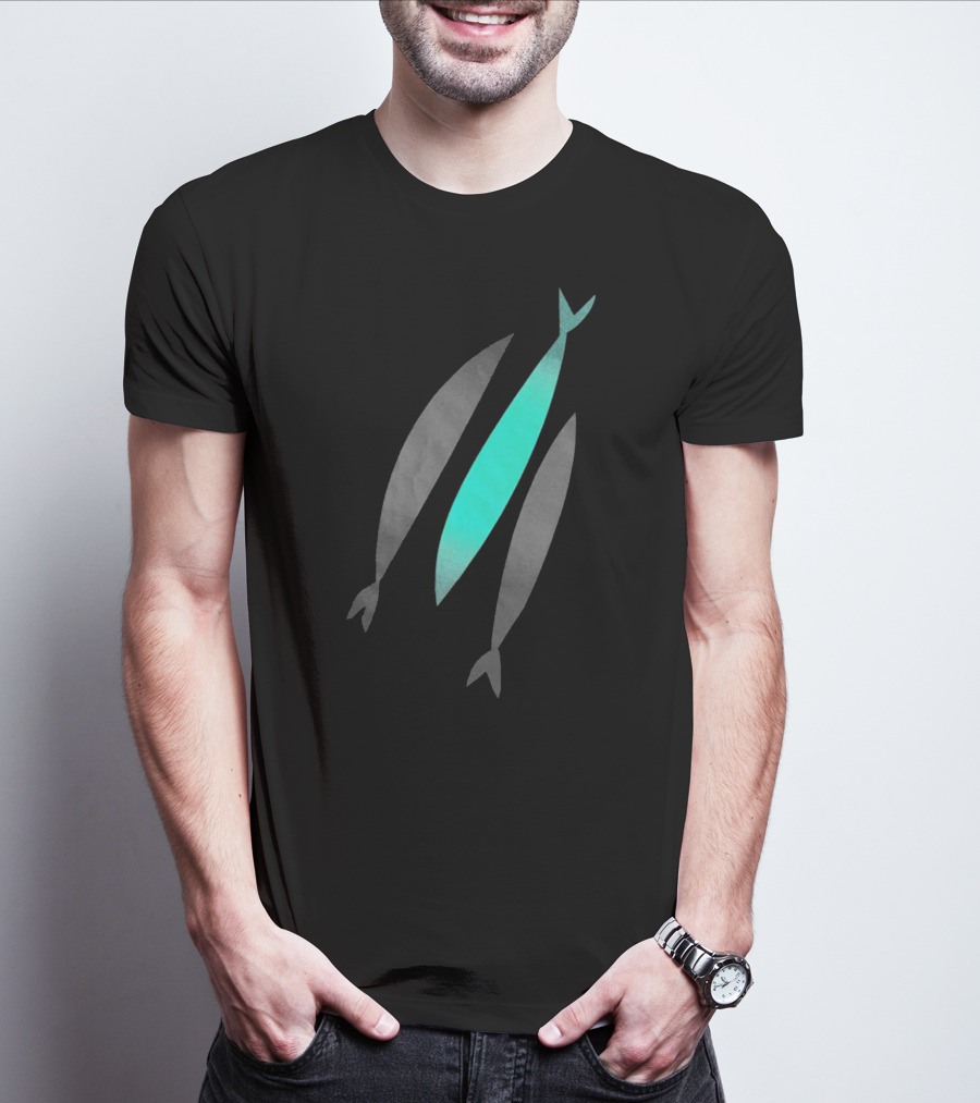 Three Fish Minimalist Abstract Trio T-Shirt