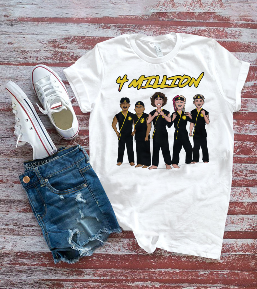 4 Million Karate Squad Celebrating Subscribers T-Shirt