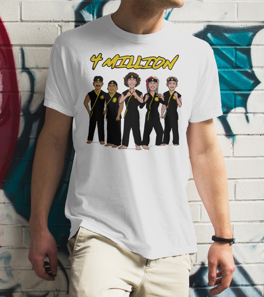 4 Million Karate Squad Celebrating Subscribers T-Shirt