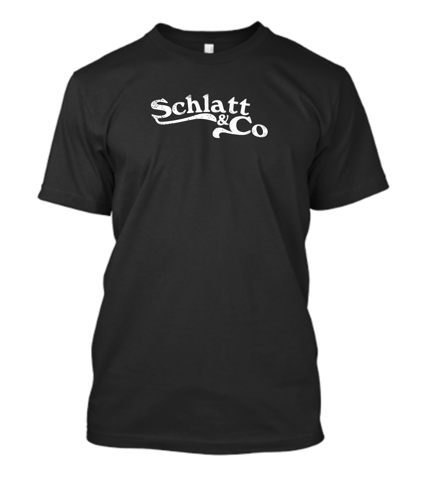 Schlatt And Co Retro Style Logo With Vintage Font Elements T-Shirt