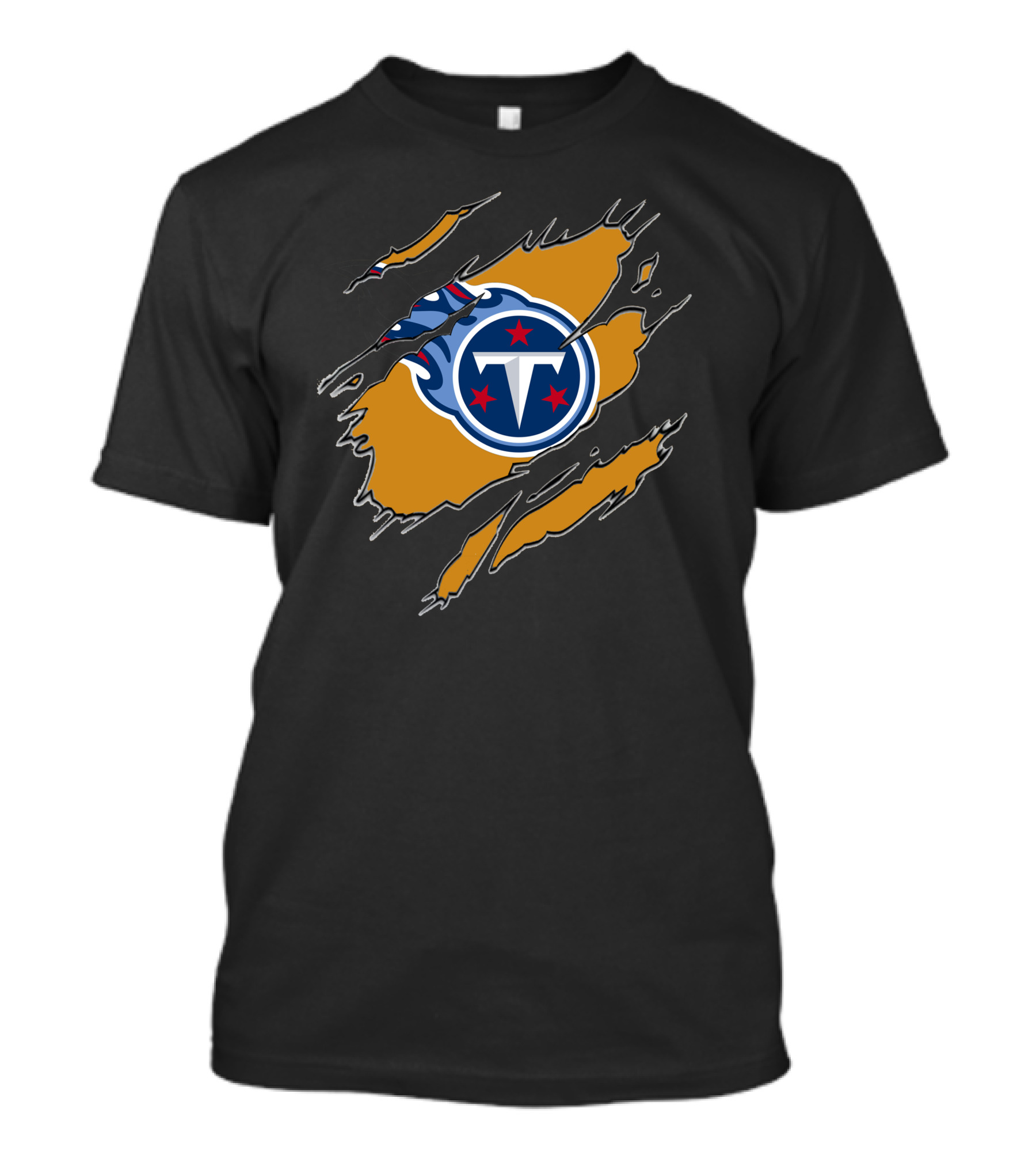 Tennessee Titans Logo Ripped Effect T-Shirt