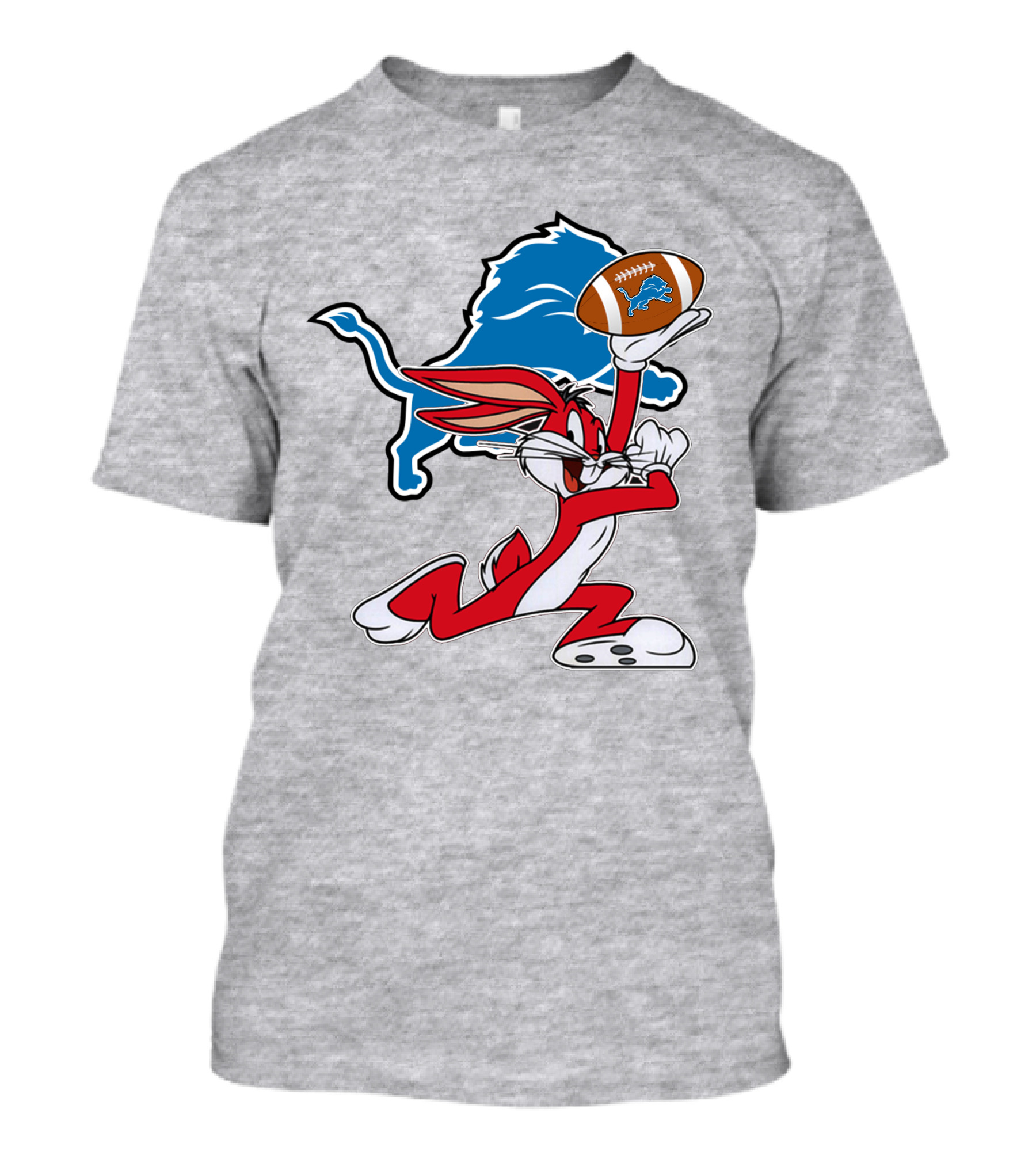 Detroit Lions Bunny Chiefs Football Crossover T-Shirt